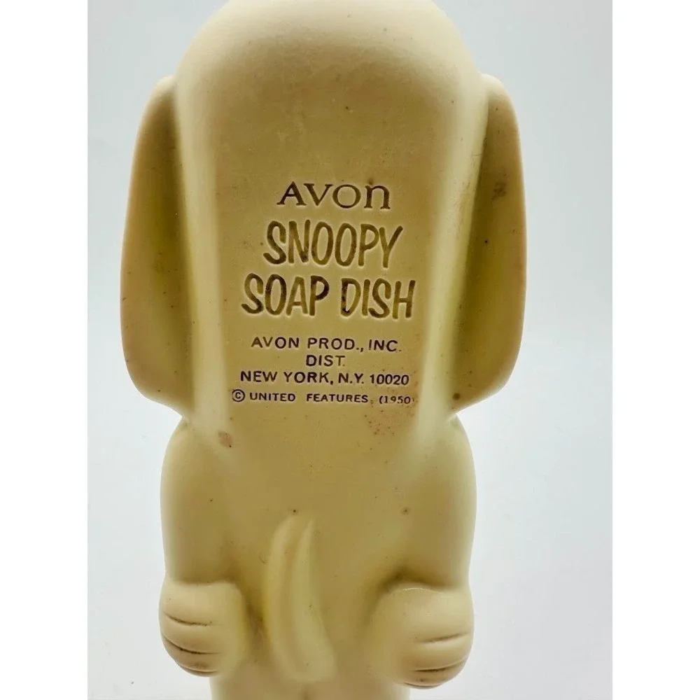 Vintage Avon Snoopy Soap Dish Peanuts 1950 United Features Rare Collectible Deco